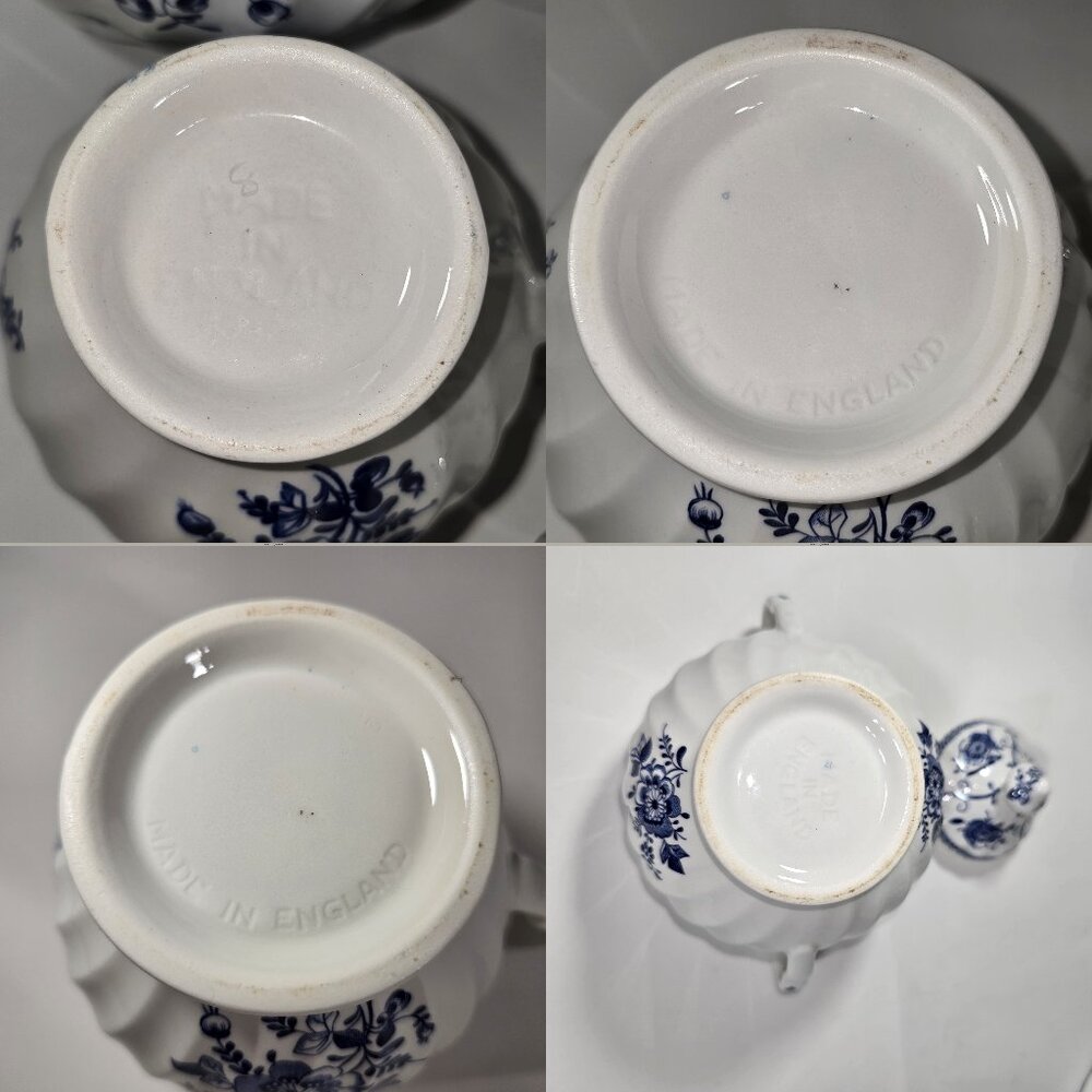 Johnson Bros Indie Blue Tea Coffee Pot Creamer Sugar Pitcher Porcelain Set - Picture 13 of 14